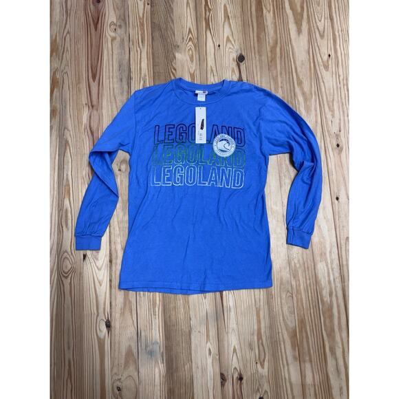 LEGOLAND Florida Resort Long Sleeve Blue T-Shirt Adult Small 2012 NWT - Picture 1 of 6